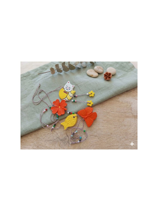 SteweHome Wall Decor Handmade Yellow Wooden 4 Pieces