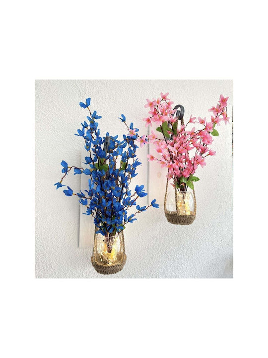 SteweHome Διακοσμητικό Τοίχου Ροζ από Ξύλο 30x14cm