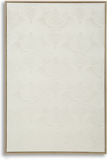 Gemälde Modernes Design Relief Weißes Farbe Rahmen 80x3,8x120cm Gemälde Modernes Design Relief Weißes Farbe Rahmen 80x3,8x120cm