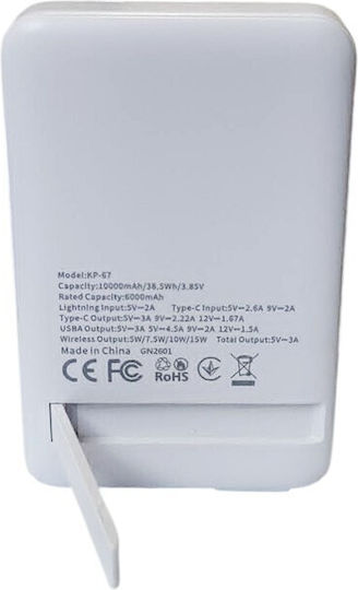 KLGO KP-67 Power Bank 10000mAh 22.5W με Θύρα USB-A και Θύρα USB-C