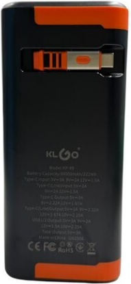 KLGO KP-99 Power Bank 60000mAh 22.5W Power Delivery Μαύρο