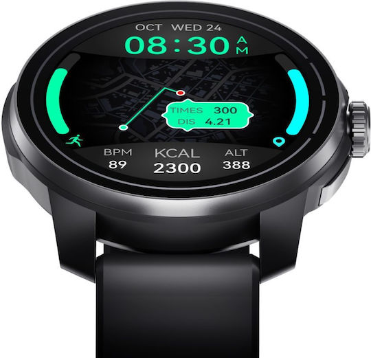 QCY Track S10 Stainless Steel Smartwatch (Μαύρο)