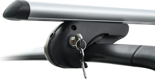 Menabo Aluminum Car Roof Bars Brio 120 Cm Silver Color Volvo V40 5 Doors 1995>2012 Raised Rails Parallel Bars Set 2 Pieces 4000/mb Mp.4000/mb-335