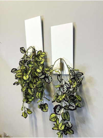 SteweHome Hanging Green Wooden Wall Decor 30x14cm 2 Pieces