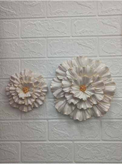 SteweHome Hängende Wanddekoration Handgefertigt Beige 25x25cm 2 Stück