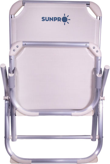 Sunpro Aluminium Beige Beach Lounger-Armchair