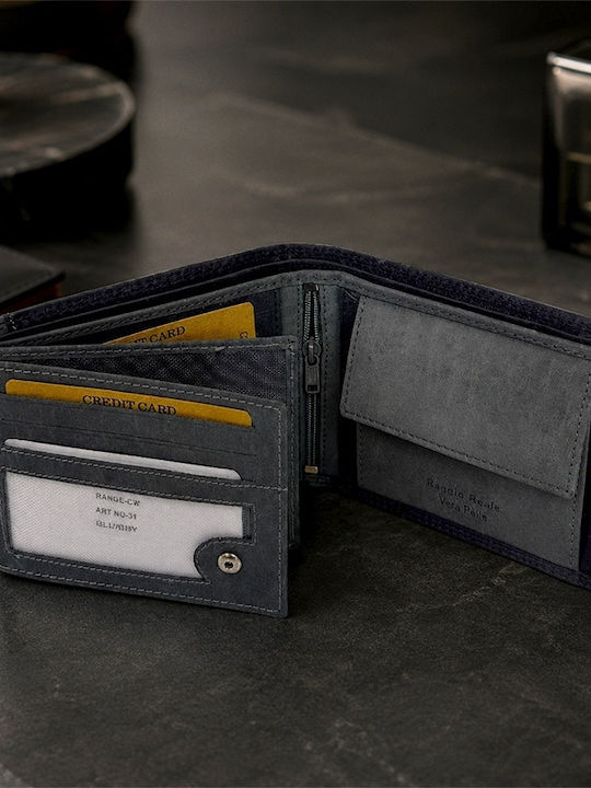 Grey Leather Men's Wallet