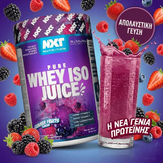Nxt Nutrition Pure Whey ISO Juice Протеин от Суроватка с Вкус Summer Fruits 900gr