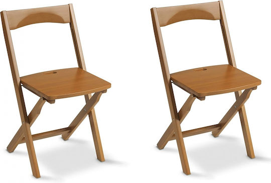 Outdoor Chair Wooden Cherry Wood 2 Pieces 40x45x76 cm