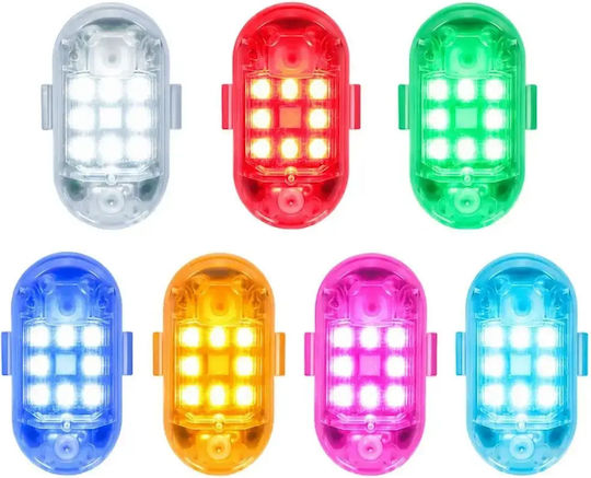 LED RGB Warning Light 7 Colours Remote Control Set of 2 Pieces