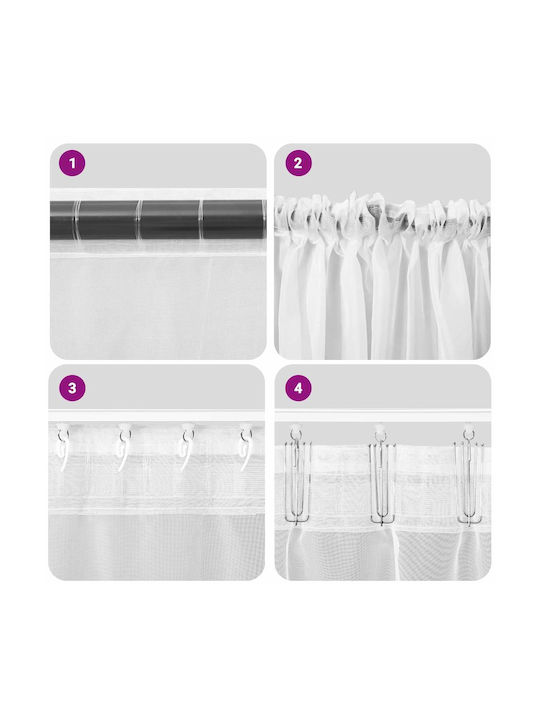 vidaXL Set Perdele cu Bretele Verde Măr 140x245cm