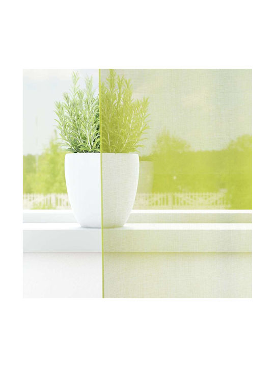 vidaXL Set Perdele cu Bretele Verde Măr 140x245cm