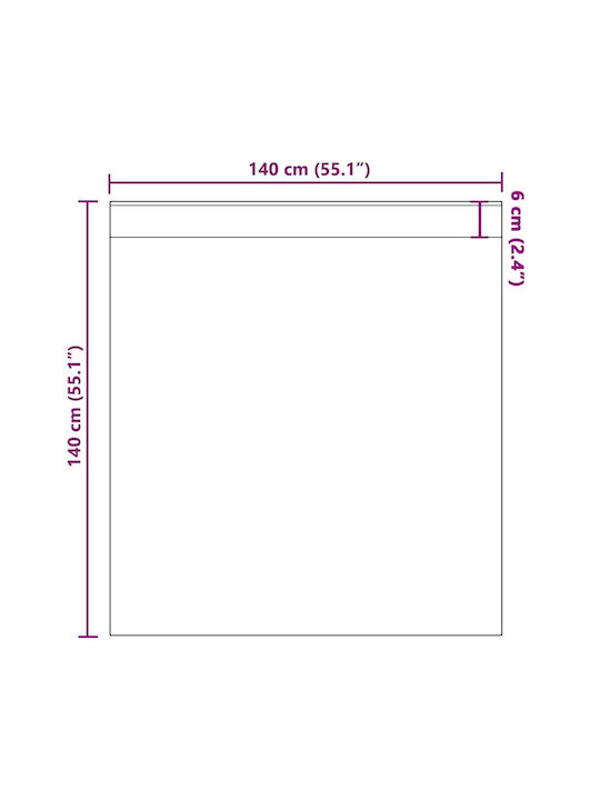 vidaXL Set Vorhänge mit Oberer Registerkarte Creme 140x140cm