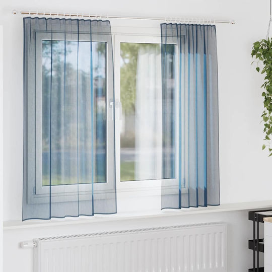 vidaXL Set Curtains with Tab Tops vidaXL Set Curtains with Tab Tops