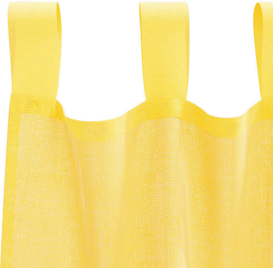 vidaXL Set Perdele Cu Bretele Voile Galbene 140x245cm