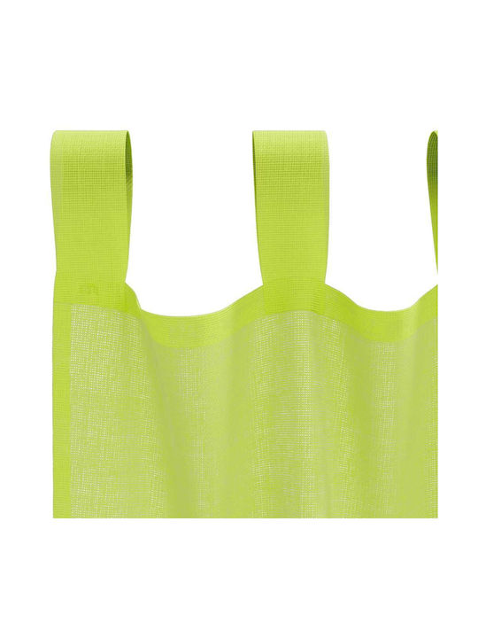 vidaXL Set Window Curtains with Tab Top Apple Green 140x200cm