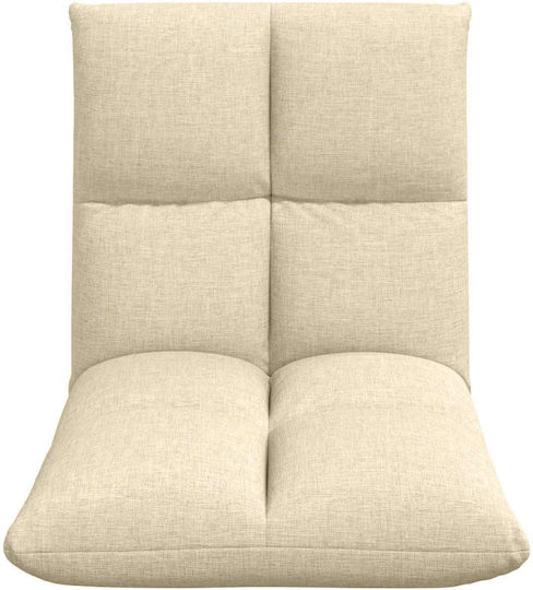 Multifunctional Bean Bag Chair Cream 50x61x57cm
