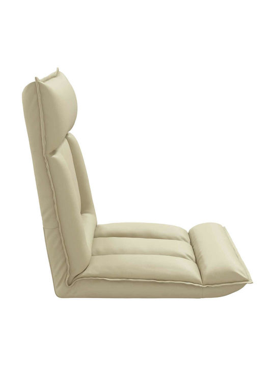 Vielseitiger Sitzsack Pouf Sessel Creme 55x61x70cm