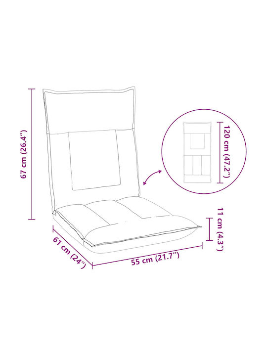 Vielseitiger Sitzsack Pouf Dunkelgrau 55x61x70cm
