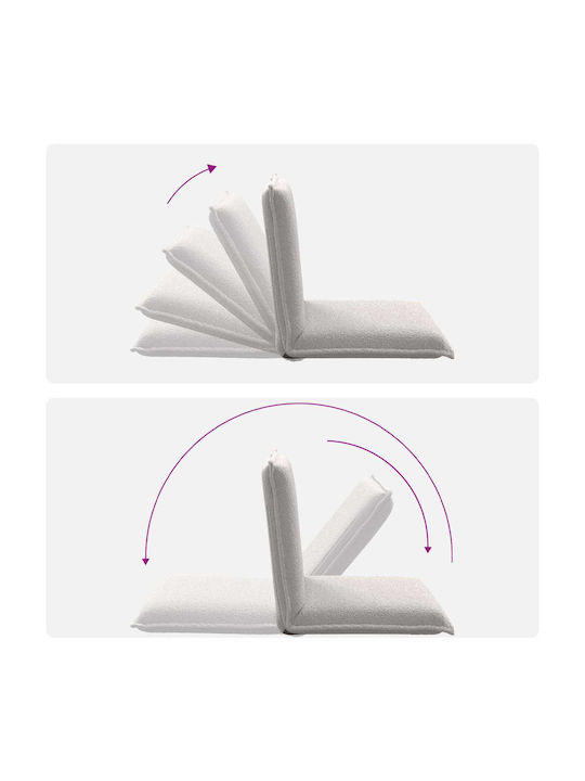Vielseitiger Sitzsack Pouf Offenes Grau 54x64x59cm