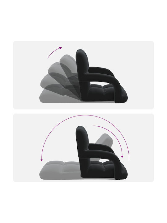 Vielseitiger Sitzsack Pouf Schwarz 58x62x58cm
