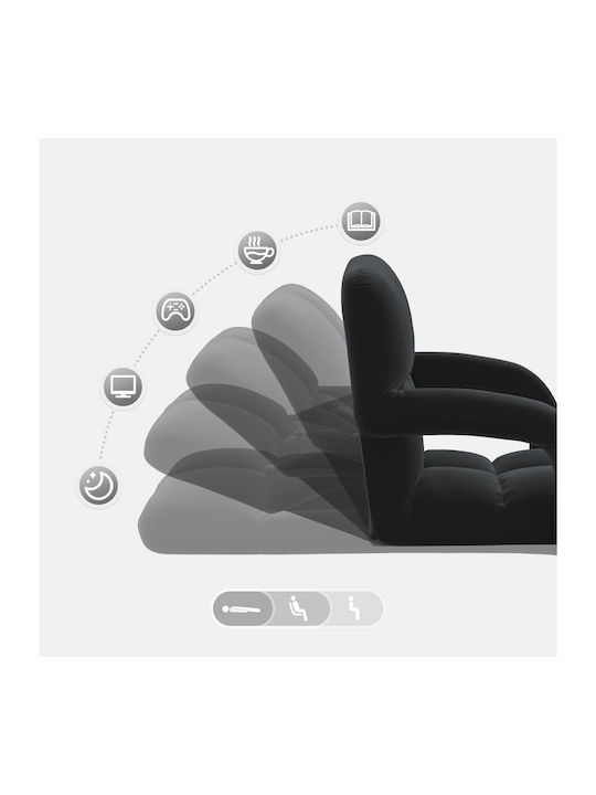 Vielseitiger Sitzsack Pouf Schwarz 58x62x58cm