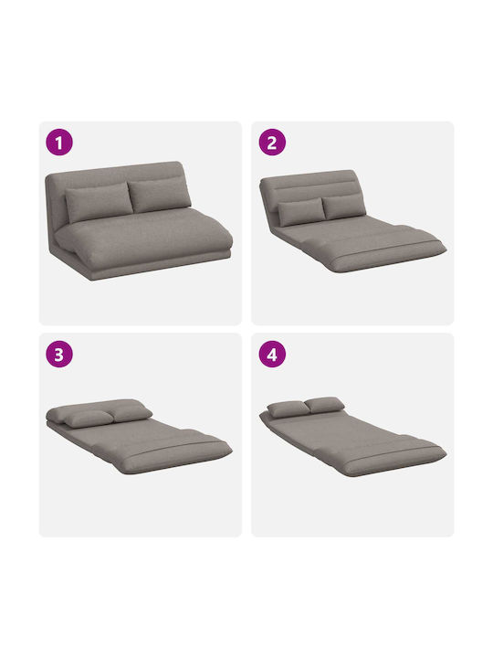 Multifunctional Bean Bag Sofa Taupe 110x82x55cm