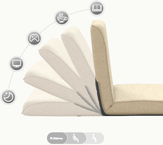 Multifunctional Bean Bag Chair Cream 50x73x60cm