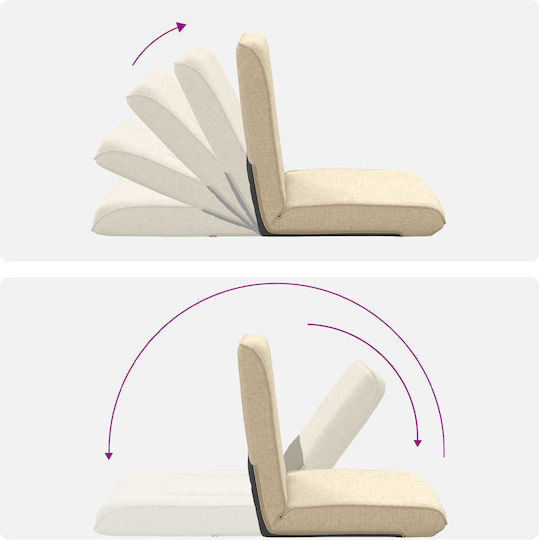Multifunctional Bean Bag Chair Cream 50x73x60cm