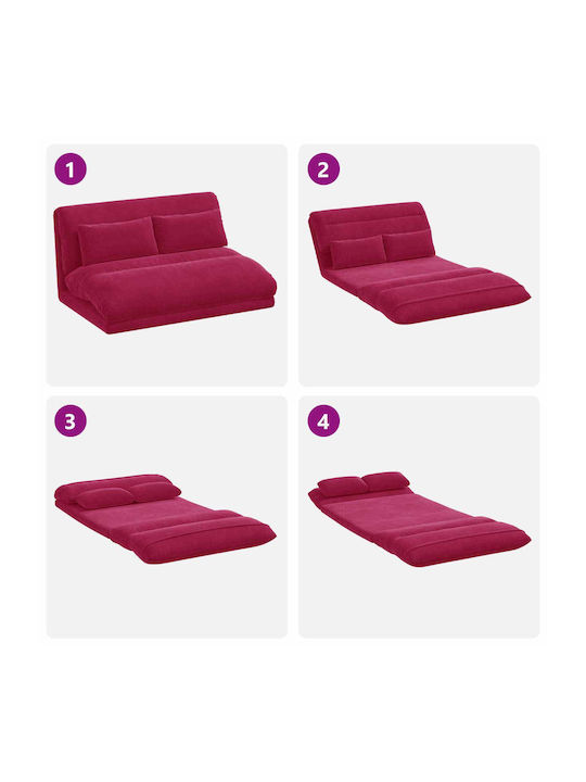 Multifunctional Bean Bag Sofa Red 110x82x55cm