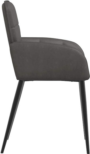 Ess- und Küchenstühle mit Künstliches Leder Schwarz 6Stücke 57x50x85cm
