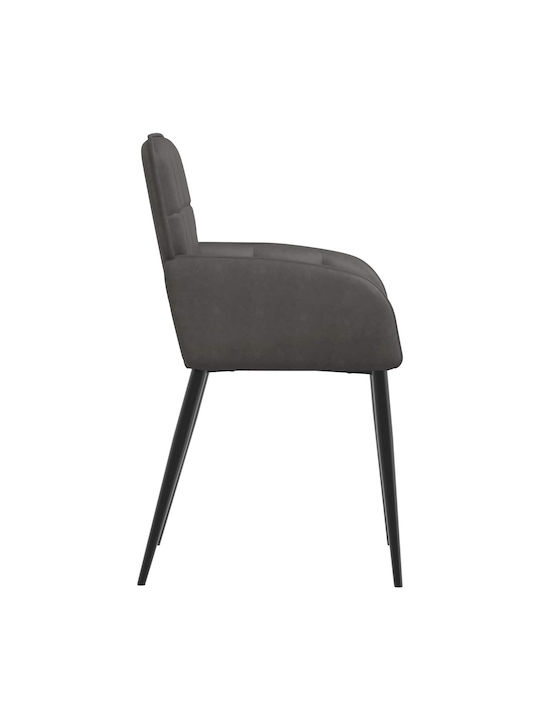 Dining Armchairs With Artificial Leather Upholstery Black 2 Pieces 57x50x85cm