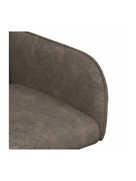 Dining Armchairs With Genuine Leather Grey 2 Pieces 59x56.5x85cm