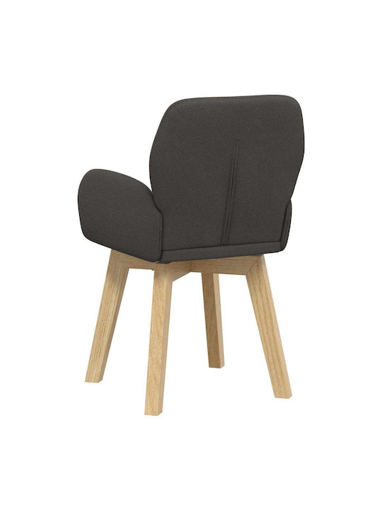 Dining Armchairs With Grey Fabric Upholstery 2 Pieces 54x58x87cm