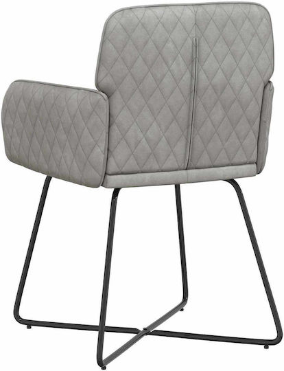 Samt Ess- und Küchenstühle Grau 6 Stück 59x56.5x86cm