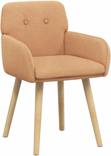 Dining Armchairs With Beige Fabric Upholstery 2 Pieces 59x57x85cm