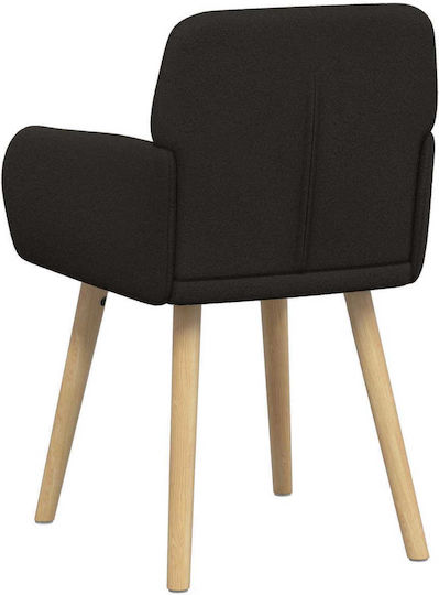 Fotolii Sala De Mese Cu Material Textil Negru 2 Bucăți 59x57x85cm