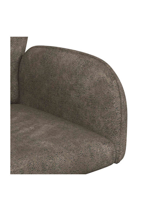 Dining Armchairs With Genuine Grey Leather 2 Pieces 54x55x86cm