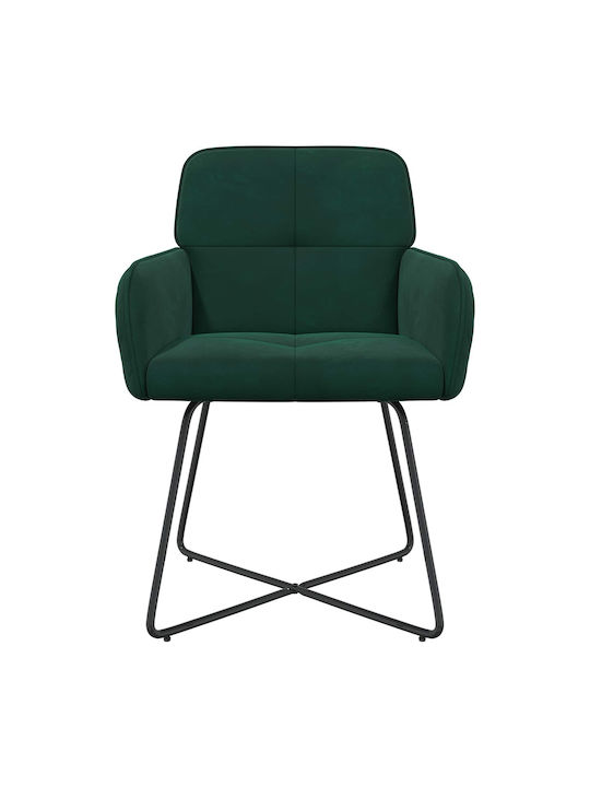 Velvet Green Dining Armchairs 2 Pieces 59x56.5x86cm