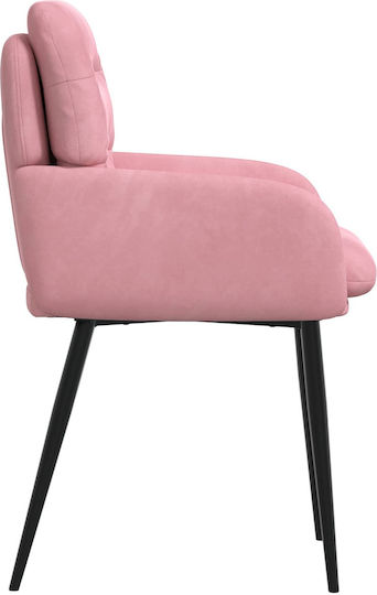 Samt Ess- und Küchenstühle Rosa 2 Stück 59x59.5x90cm