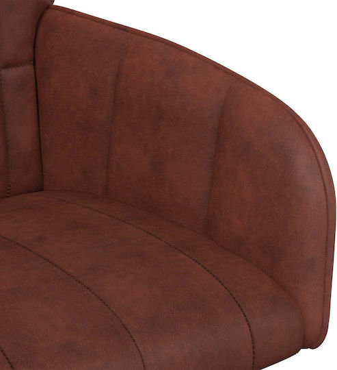 Dining Armchairs With Brown Artificial Leather Upholstery 2 Pieces 57x50x85cm