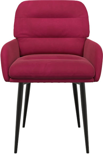 Velvet Red Dining Armchairs 2 Pieces 59x59.5x90cm