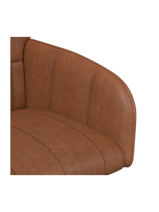 Dining Armchairs With Brown Artificial Leather Upholstery 2 Pieces 57x50x85cm