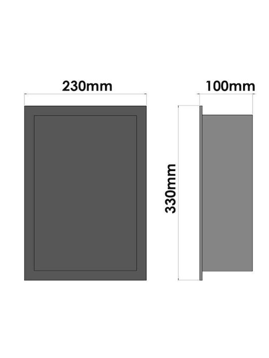 Sanco Wall Mounted Bathroom Shelf Inox 10x33x23cm Silver