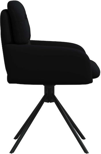 Ess- und Küchenstühle mit Künstliches Leder Schwarz 4 Stück 59x59.5x90cm