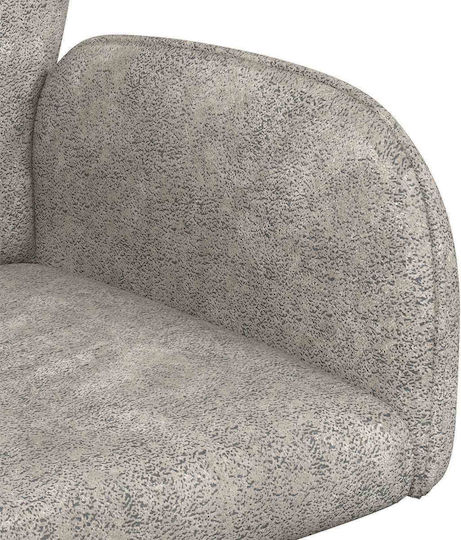 Dining Armchairs With Genuine Grey Leather 4 Pieces 54x55x86cm