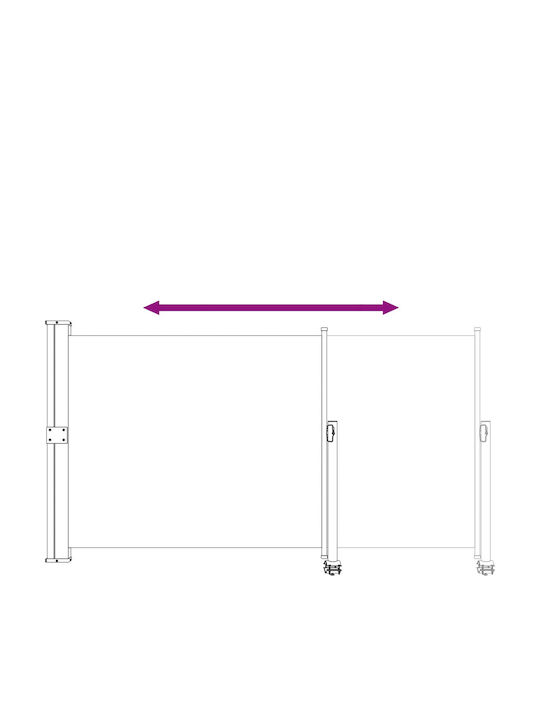 vidaXL Copertină Laterală Terasă Maro 1.4x3m