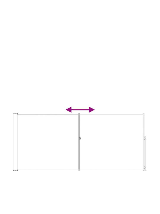 vidaXL Seitliche Markise Terrasse Braun 2.2x5m