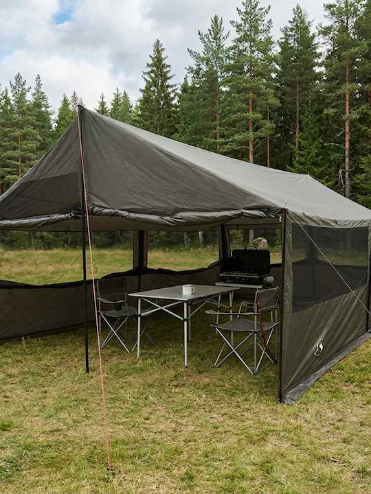 vidaXL Foldable Garden Brown Gazebo 6x4m