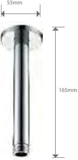 Imex Btr006 Bgm Schwarzes Gunmetal Pvd 16,5 cm Duscharm-Verlängerung